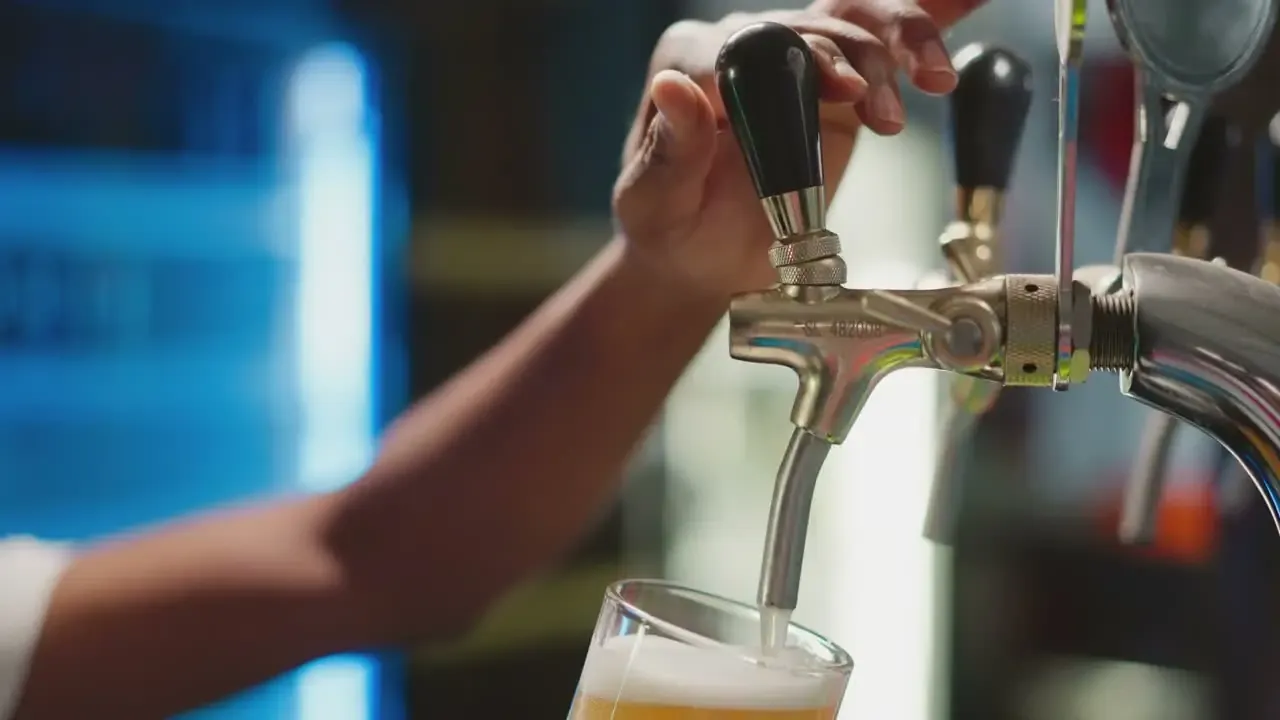 Beer taps at Lost and Found taproom